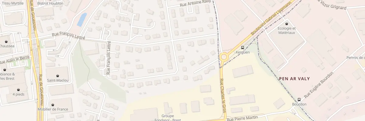 Plan du 8 Rue A Martret de Preville à Brest