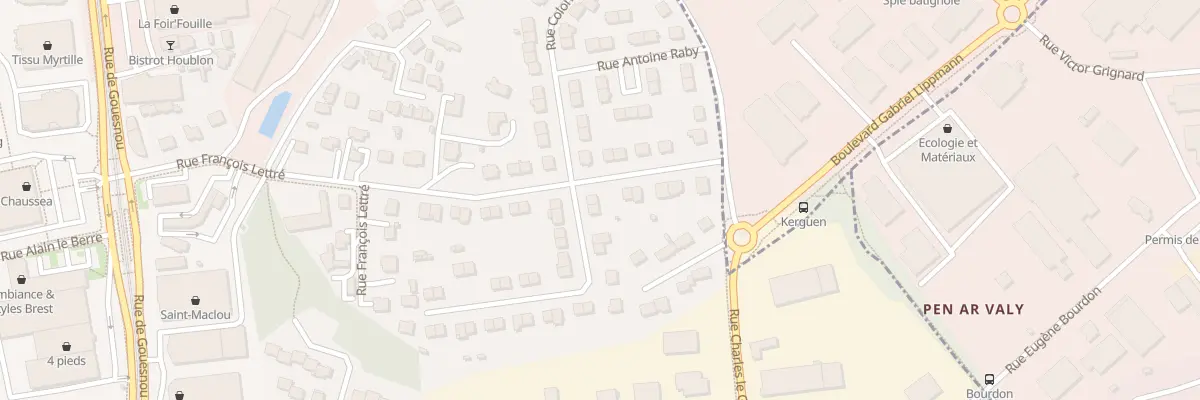 Plan du 2 Rue A Martret de Preville à Brest