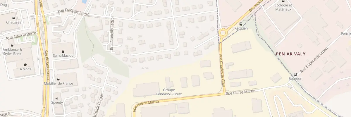 Plan du 12 Rue A Martret de Preville à Brest