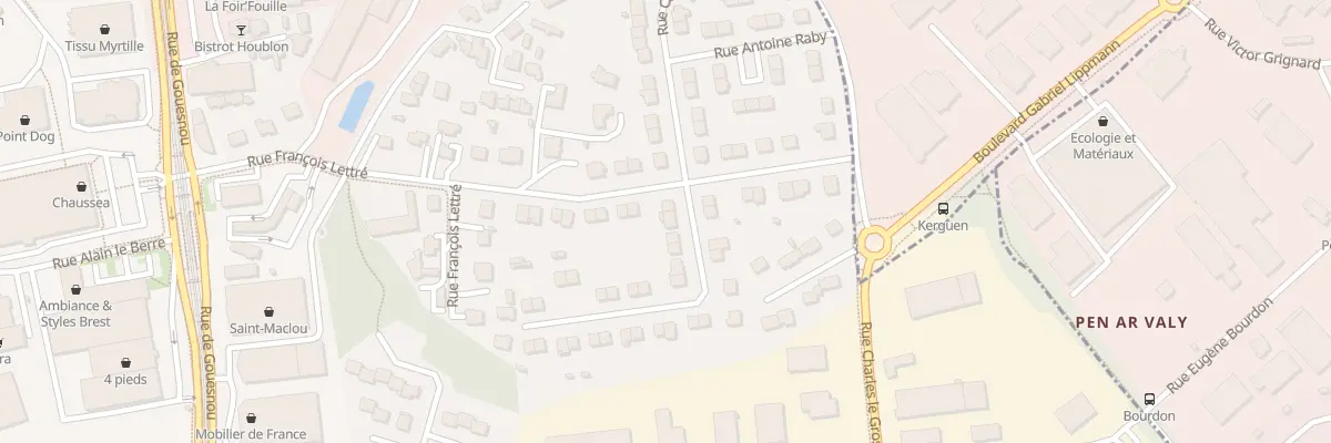 Plan du 3 Rue A Martret de Preville à Brest