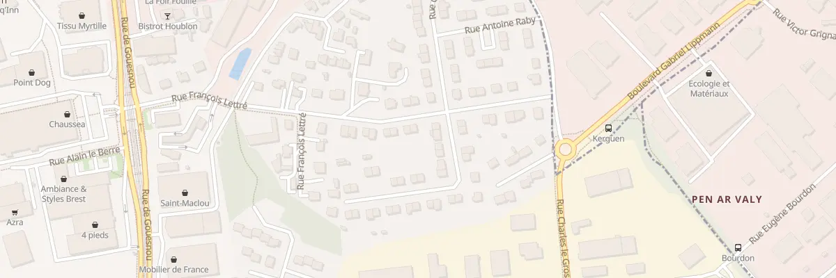 Plan du 12 Rue François Lettre à Brest