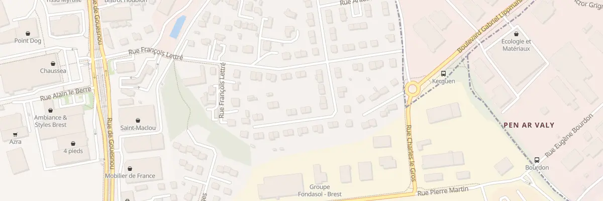 Plan du 15 Rue A Martret de Preville à Brest