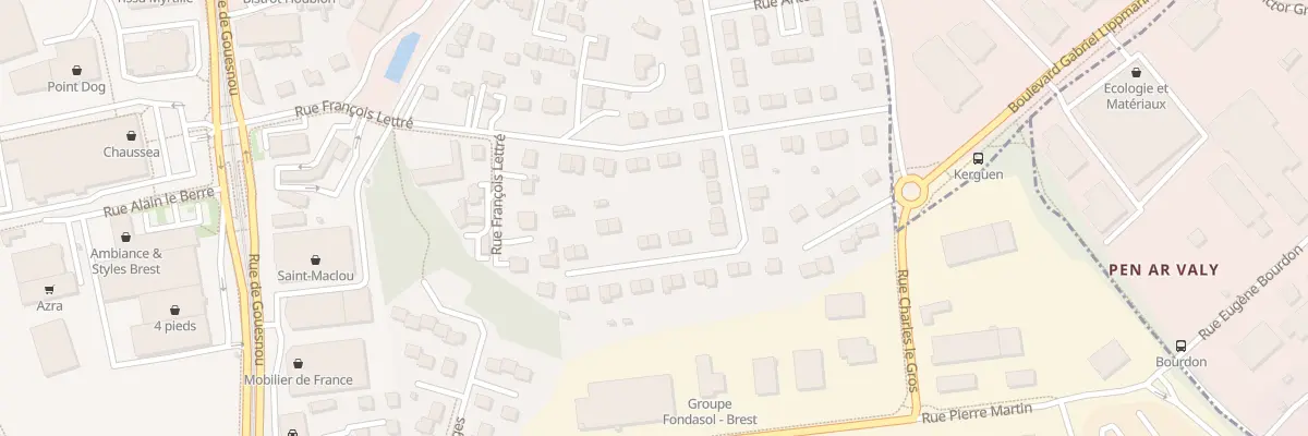 Plan du 17 Rue A Martret de Preville à Brest