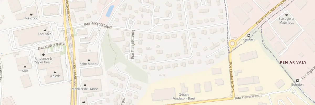 Plan du 23 Rue A Martret de Preville à Brest