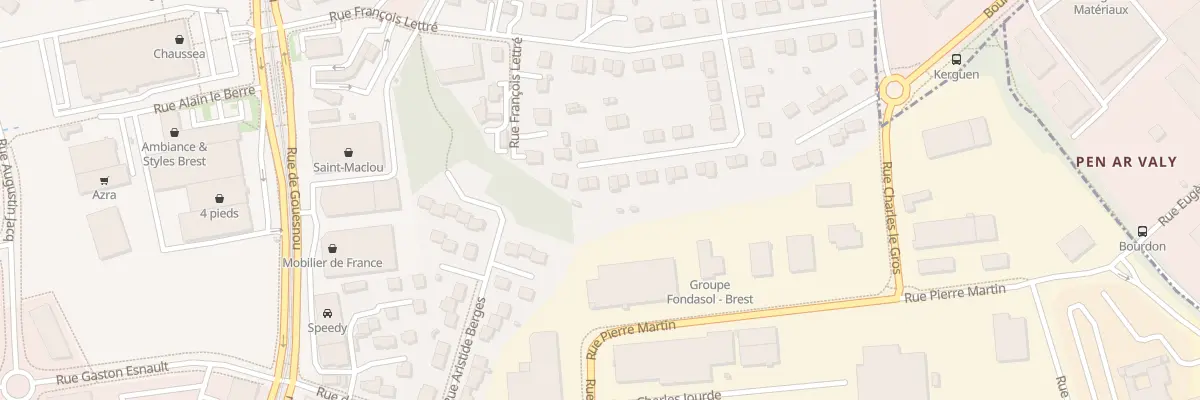 Plan du 30 Rue A Martret de Preville à Brest