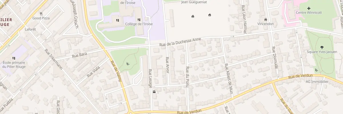 Plan du 13 Rue Arvor à Brest