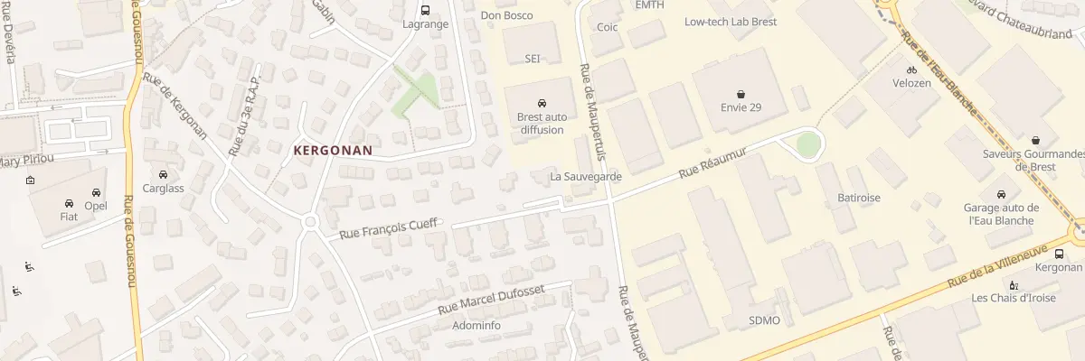 Plan du 12 Rue Maupertuis à Brest