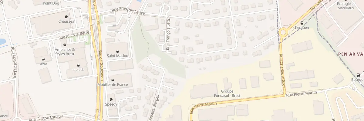Plan du 34 Rue A Martret de Preville à Brest