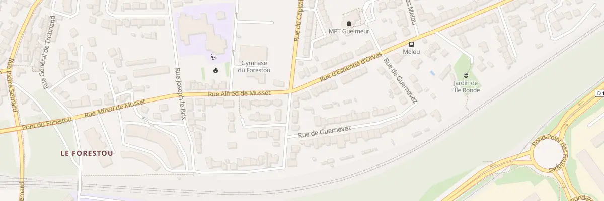 Plan du 1 Rue D’Estienne d’ Orves à Brest