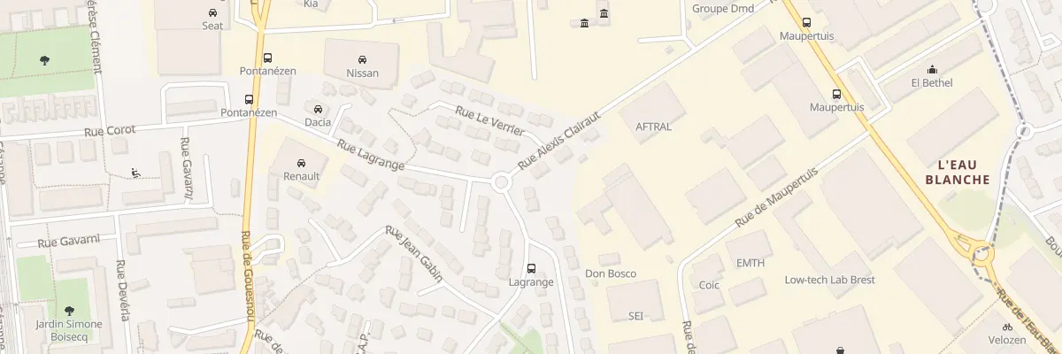 Plan du 1 Rue Alexis Clairaut à Brest