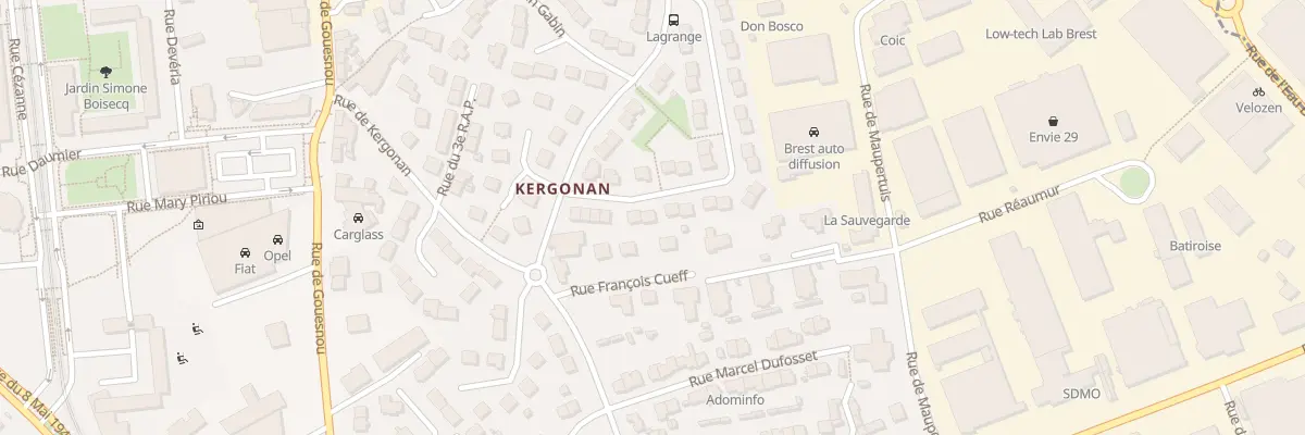 Plan du 34 Rue Jean Perrin à Brest