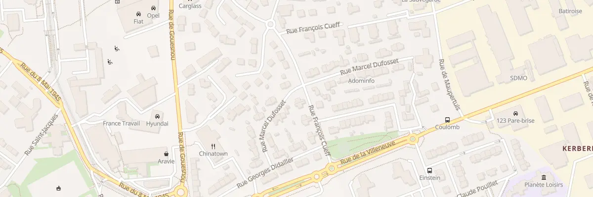 Plan du 11 Rue Marcel Dufosset à Brest