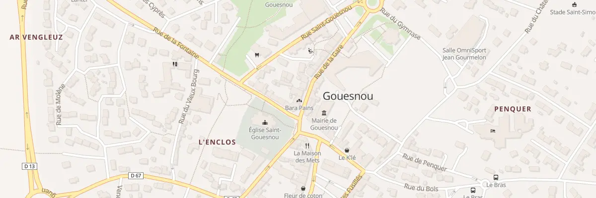 Plan du 3 Rue de la Gare à Gouesnou