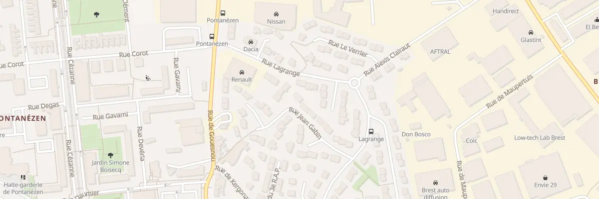 Plan du 18 Rue Jean Gabin à Brest