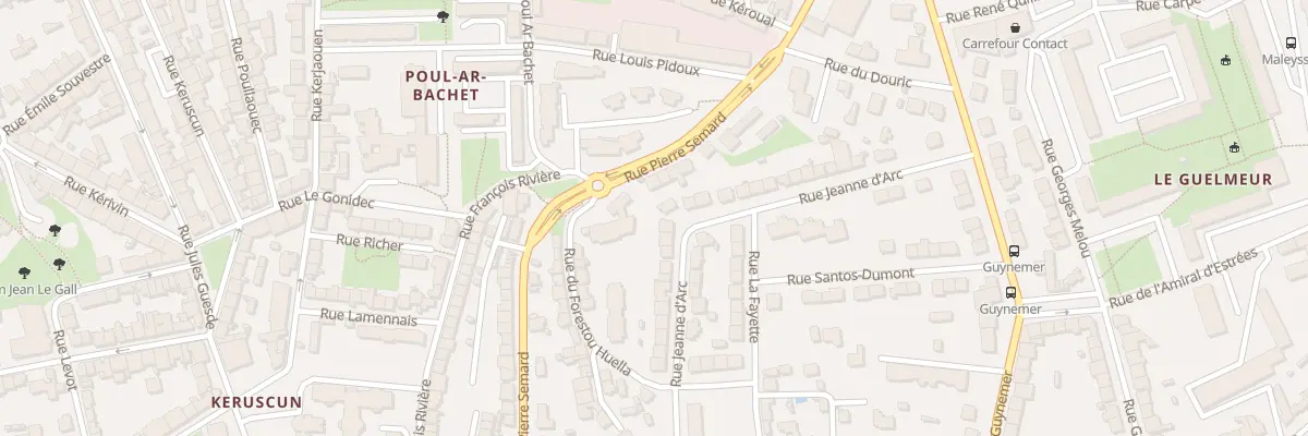 Plan du 22 Rue Jeanne d’Arc à Brest