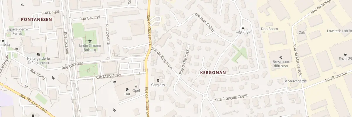 Plan du 8 Rue de Kergonan à Brest