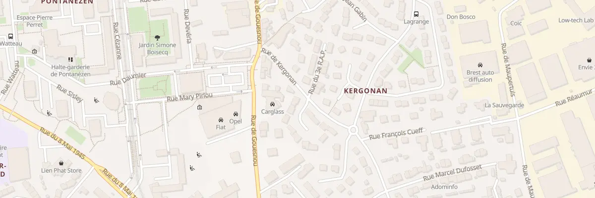 Plan du 1 Imp de Kergonan à Brest