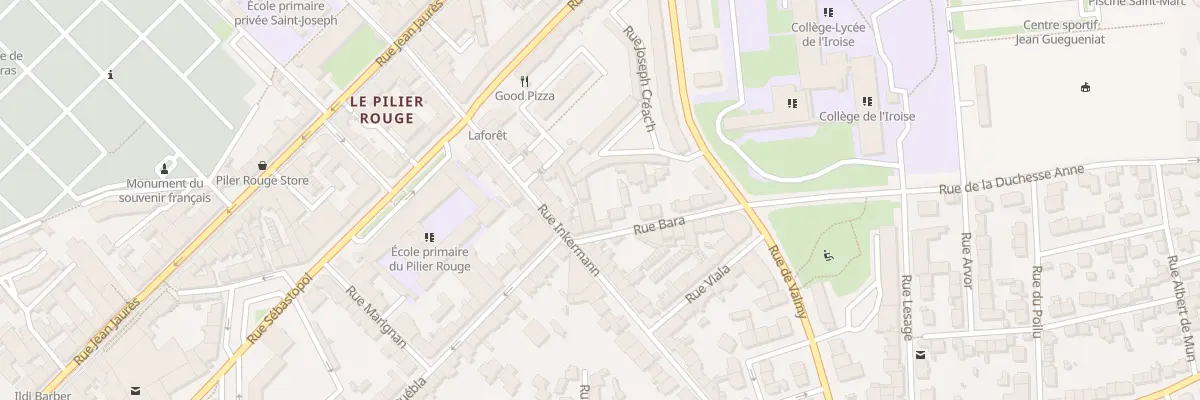 Plan du 4 Rue Bara à Brest