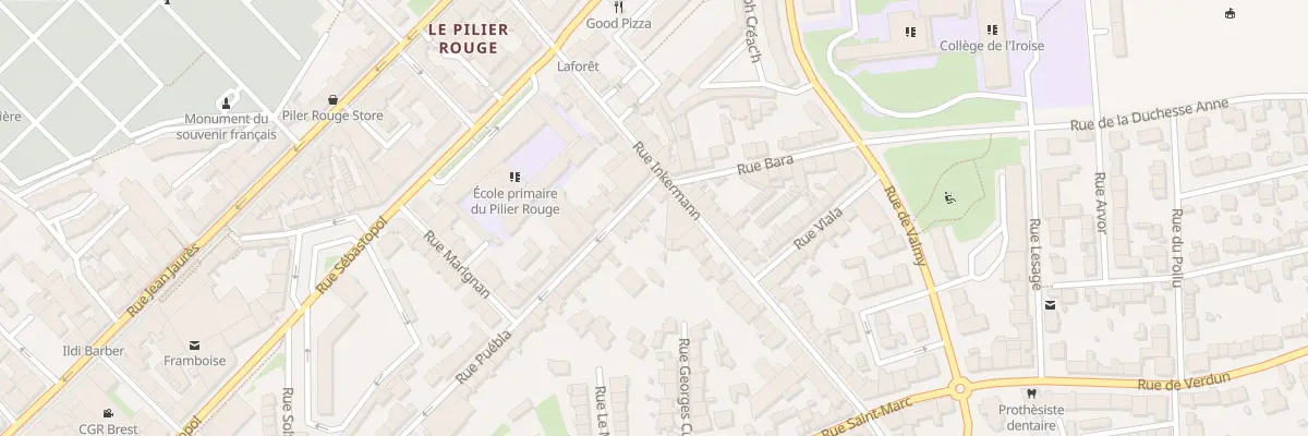 Plan du 57 Rue Puébla à Brest