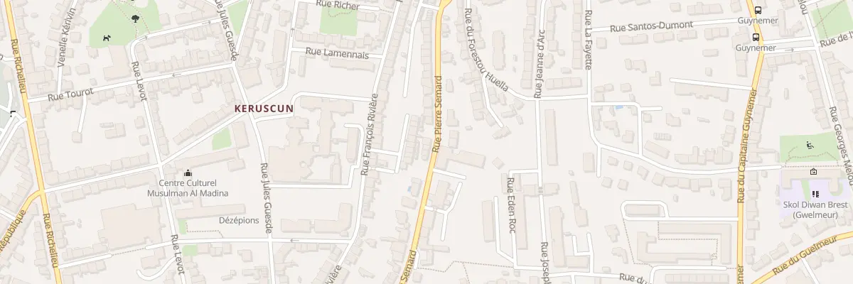 Plan du 93 Rue Pierre Sémard à Brest
