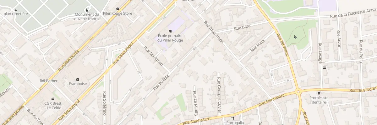 Plan du 41 Rue Puébla à Brest
