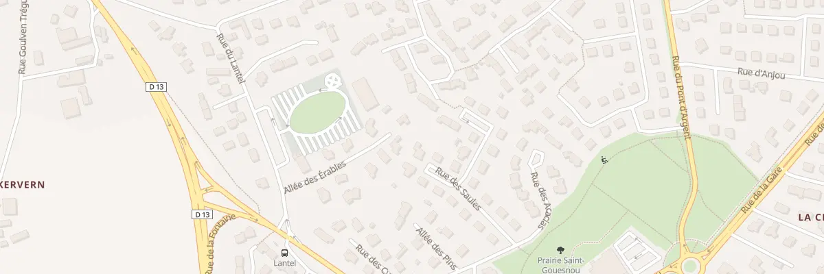 Plan du 8 All des Erables à Gouesnou