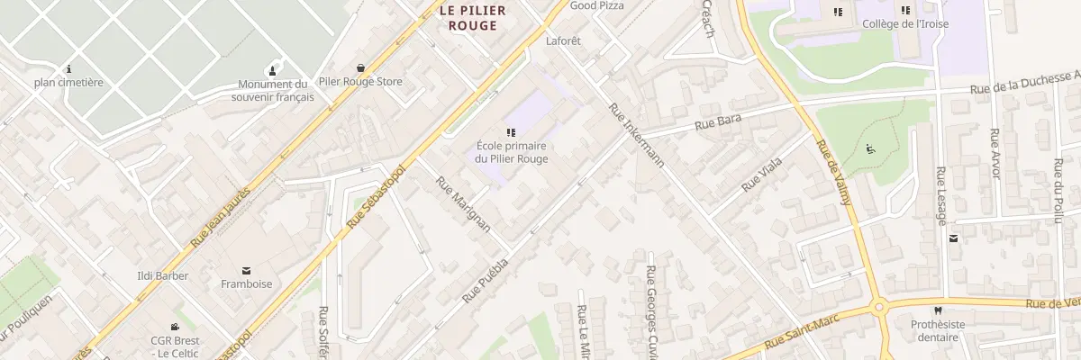 Plan du 44 Rue Puébla à Brest