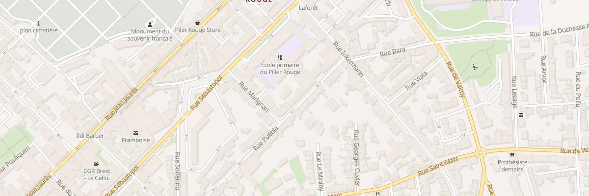 Plan du 40 Rue Puébla à Brest