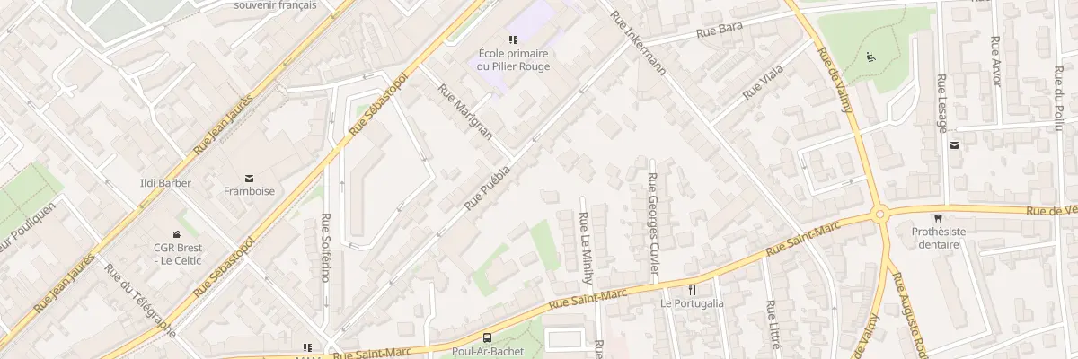 Plan du 31 Rue Puébla à Brest