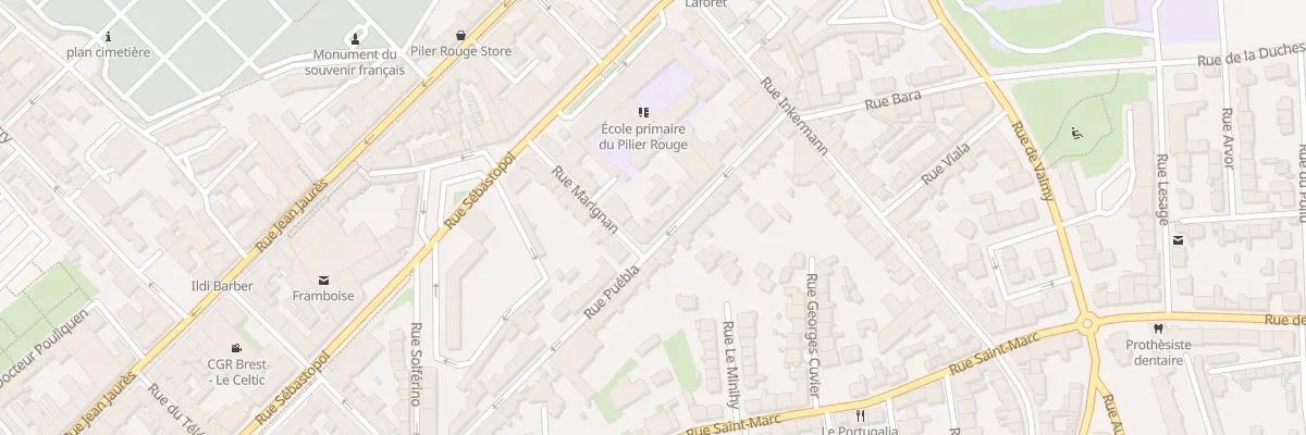 Plan du 36 Rue Puébla à Brest
