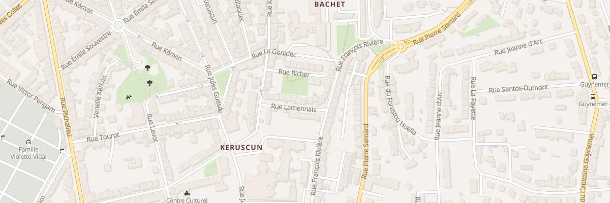 Plan du 16 Rue Lamennais à Brest