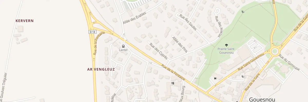Plan du 20 Rue de la Fontaine à Gouesnou