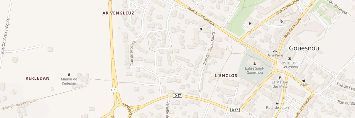 Plan du 20 Rue de Béniguet à Gouesnou