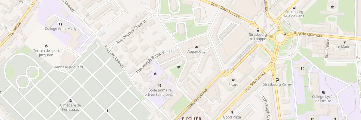 Plan du 10 Rue Rosa Parks à Brest