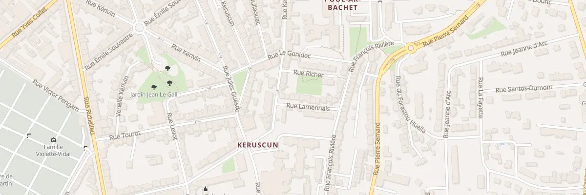 Plan du 6 Rue Lamennais à Brest