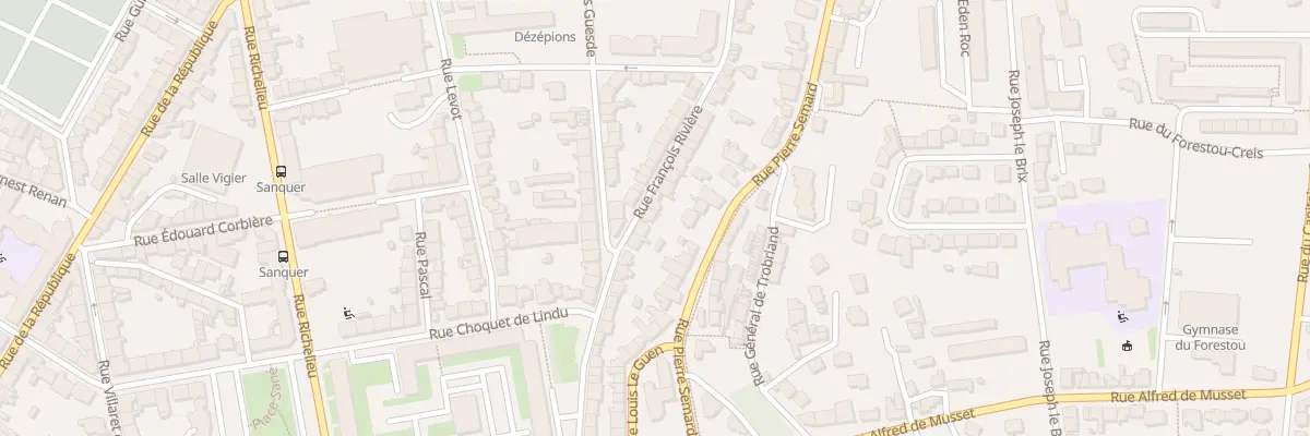 Plan du 5 Rue François Rivière à Brest