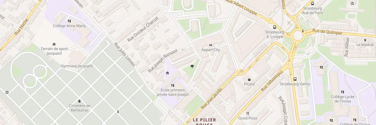 Plan du 30 Rue Rosa Parks à Brest
