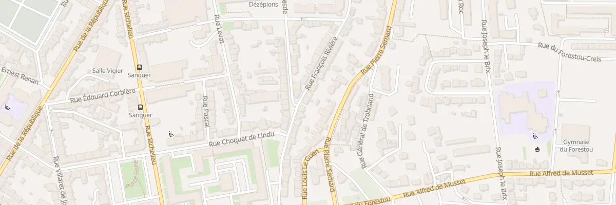 Plan du 1B Rue François Rivière à Brest