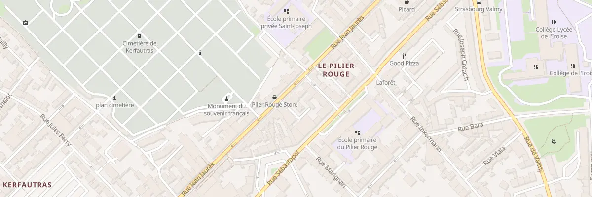 Plan du 233 Rue Jean Jaurès à Brest