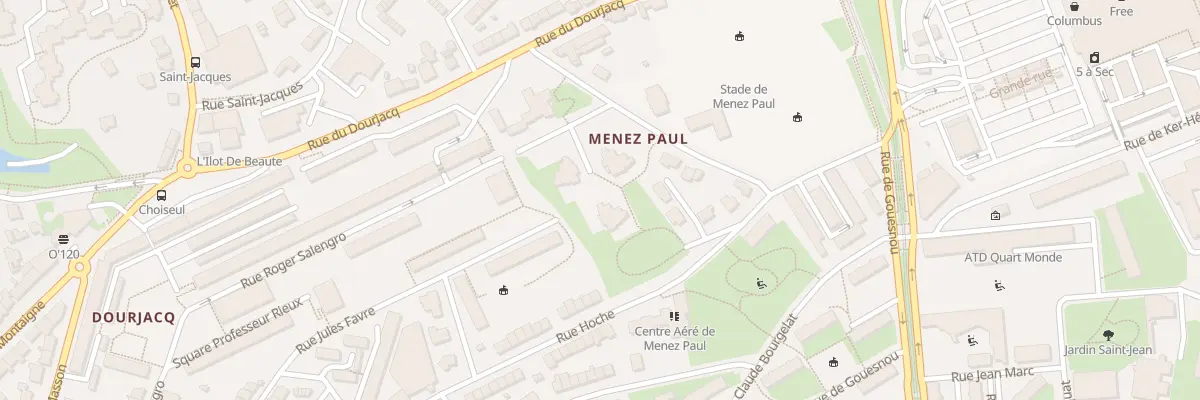 Plan du 1 Rue Gabriel Péri à Brest