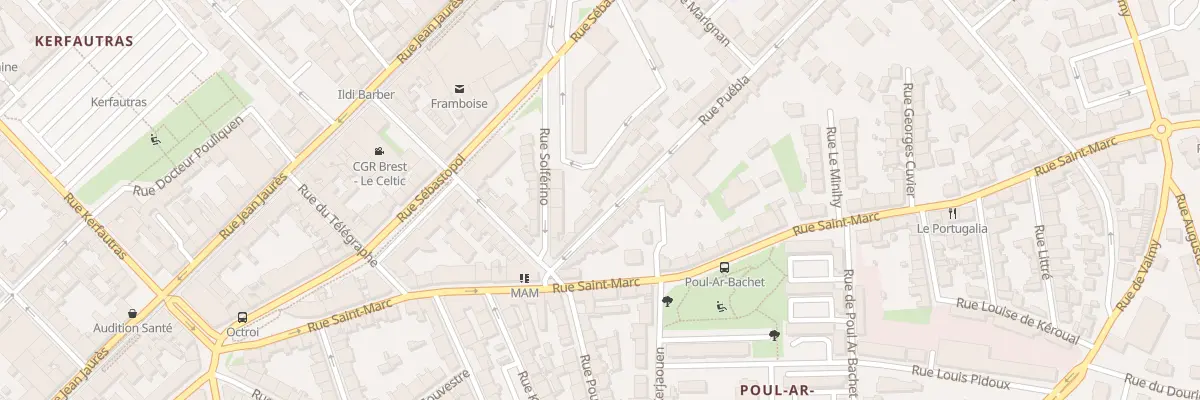 Plan du 8 Rue Puébla à Brest