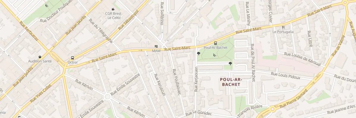 Plan du 23 Rue Poullaouec à Brest