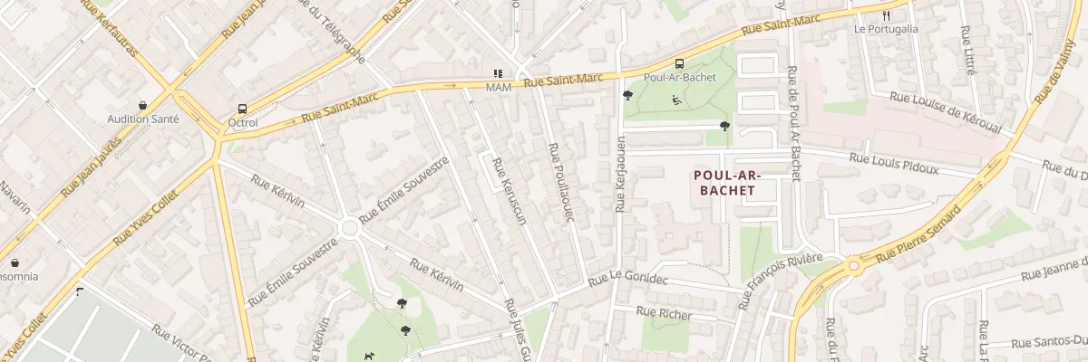 Plan du 16 Rue Poullaouec à Brest