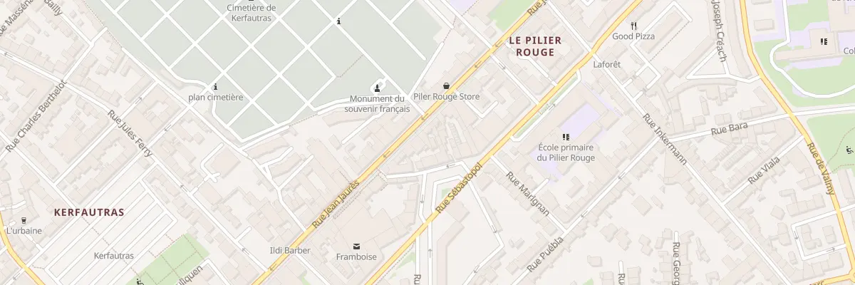 Plan du 221 Rue Jean Jaurès à Brest