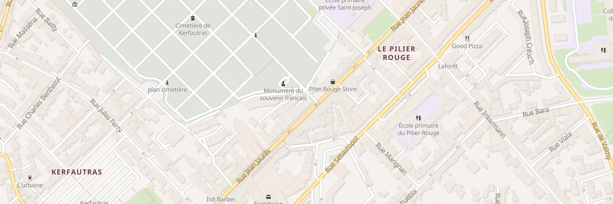 Plan du 220 Rue Jean Jaurès à Brest
