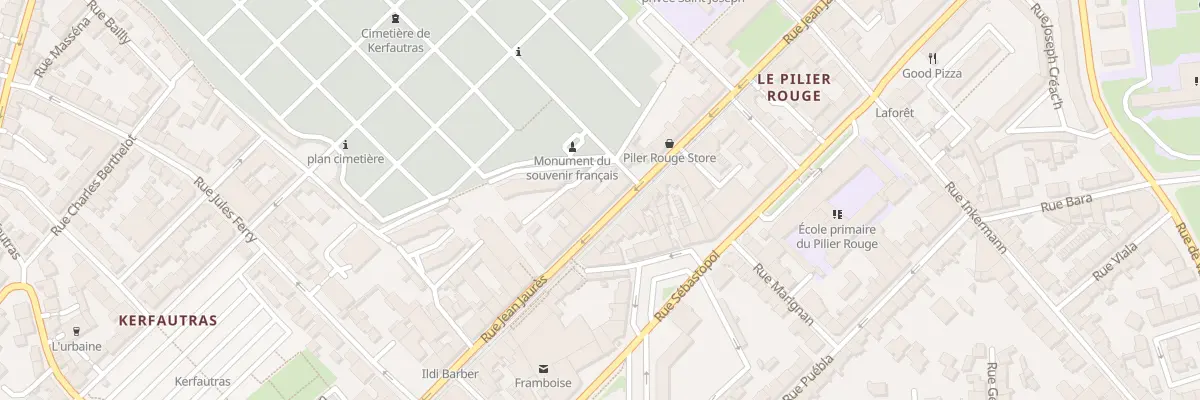 Plan du 216 Rue Jean Jaurès à Brest