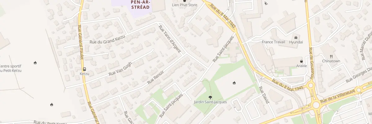 Plan du 29 Rue Renoir à Brest