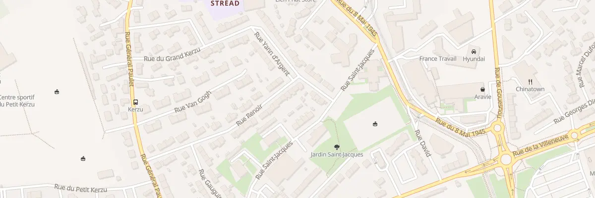 Plan du 27 Rue Renoir à Brest