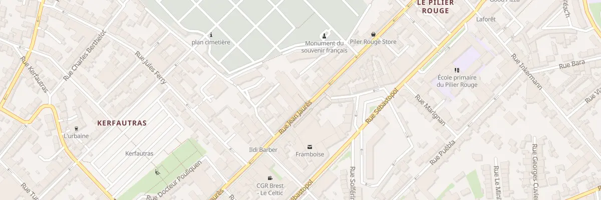 Plan du 202 Rue Jean Jaurès à Brest