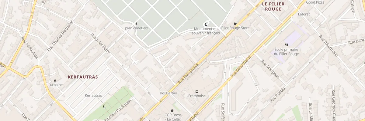 Plan du 200 Rue Jean Jaurès à Brest